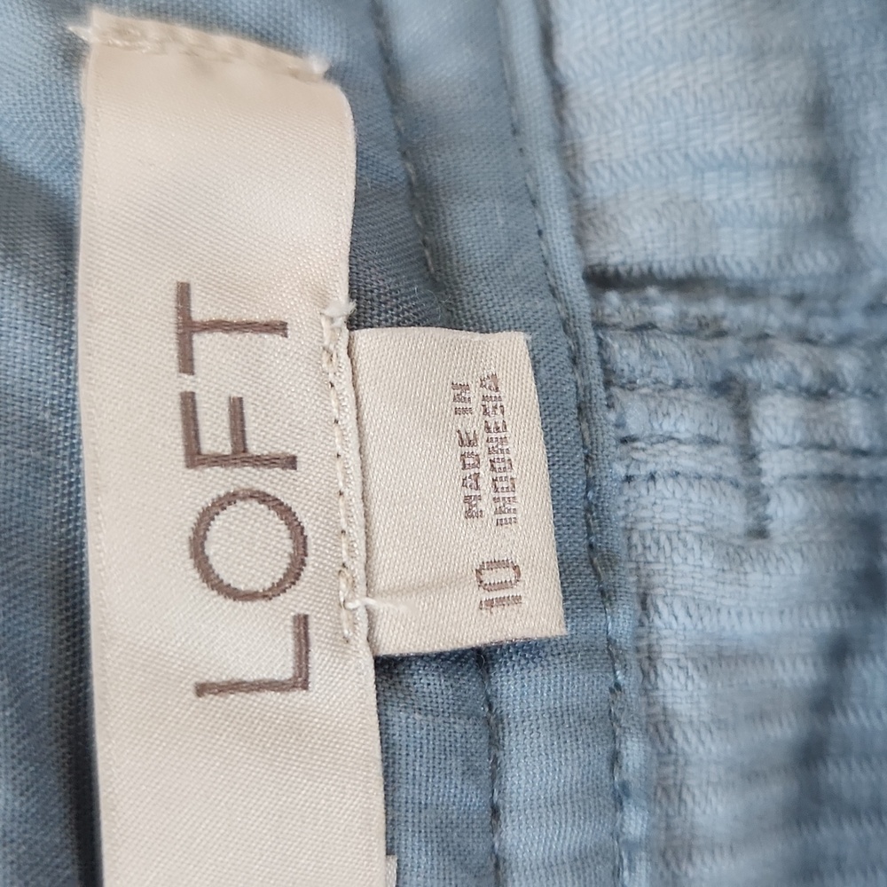 Loft Blue Corduroy Pocket Mini Skirt - 10 - Picture 2 of 6